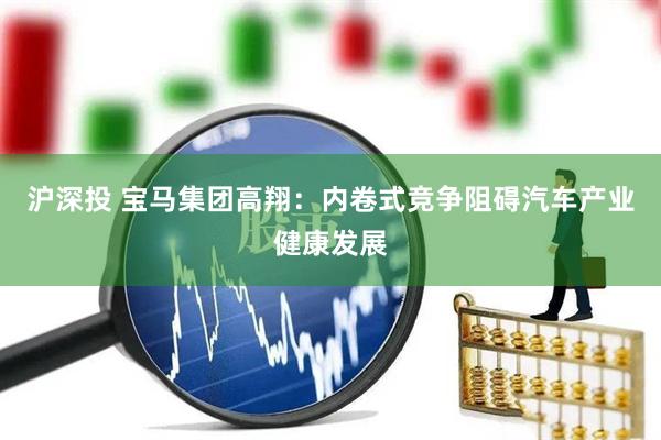 沪深投 宝马集团高翔：内卷式竞争阻碍汽车产业健康发展