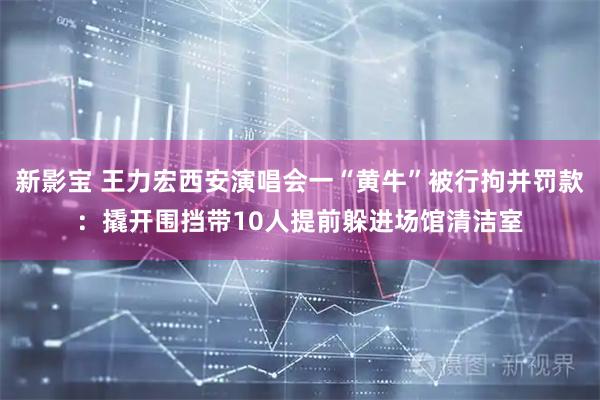 新影宝 王力宏西安演唱会一“黄牛”被行拘并罚款：撬开围挡带10人提前躲进场馆清洁室